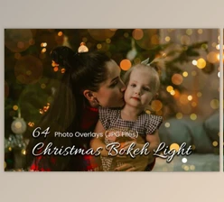 Download 64 Christmas Bokeh Light Photo Overlays