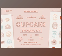 Download Creativemarket – Cupcake Branding Kit Templates