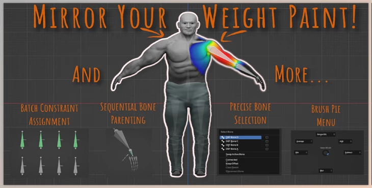 Download Blender Market – Weight Paint And Bones: A Blender Toolkit v1.1.0