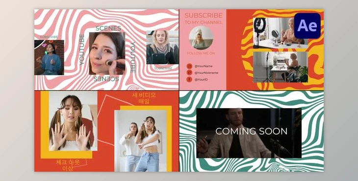 Download Youtube Endscreens for After Effects (Videohive 49574467) - AE Project