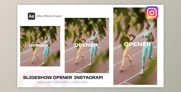 Download Slideshow Opener Instagram | Multiscreen Opener (Videohive 48756615) - AE Project