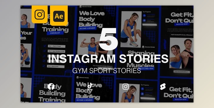 Download GYM Sport Instagram Stories (Videohive 46921548) - AE Project