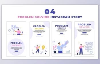 Download Animated Problem Solving Flat <span class='badge badge-warning'>Character</span> Instagram Story (Videohive 47440974) - AE Project