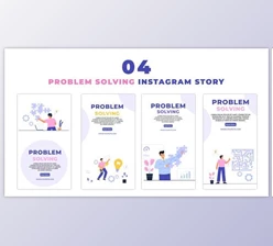 Download Animated Problem Solving Flat Character Instagram Story (Videohive 47440974) - AE Project