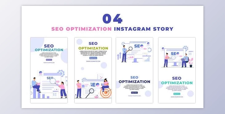 Download SEO Optimization 2D Character Instagram Story (Videohive 47440893) - AE Project