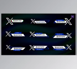 Download Twitter X Glitch Lower Thirds | After Effects (Videohive 47371968) - AE Project