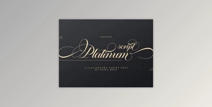 Download Platinum Script - Calligraphy Script Font
