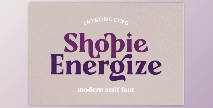 Download Shopie Energize - Serif Font