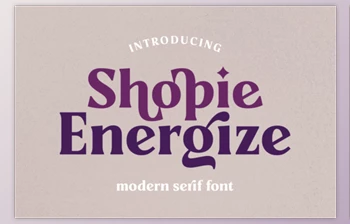 Download Shopie Energize - Serif <span class='badge badge-warning'>Font</span>