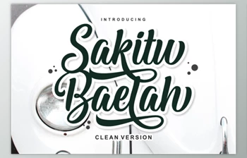 Download Sakitu Baelah - <span class='badge badge-warning'>Clean</span> Brush Font
