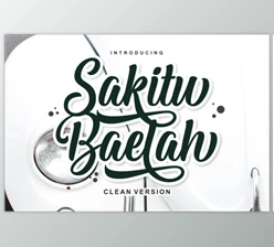 Download Sakitu Baelah - Clean Brush Font