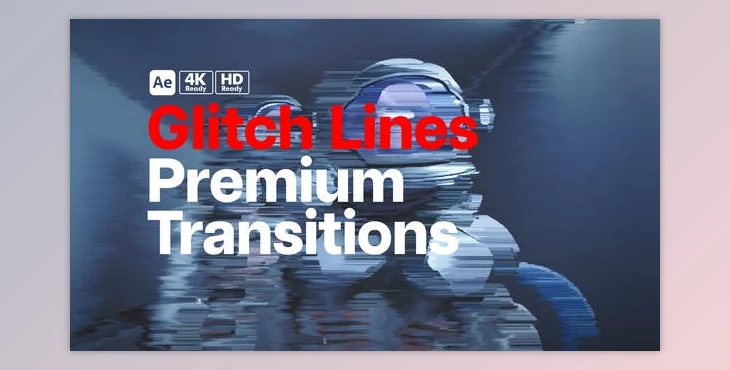 Download Premium Transitions Glitch Lines (Videohive 49724798) - AE Project