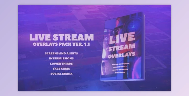 Download Stream Overlays Pack (Videohive 29422618) - AE Project