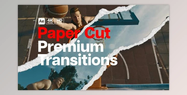 Download Premium Transitions Paper Cut (Videohive 49717425) - AE Project