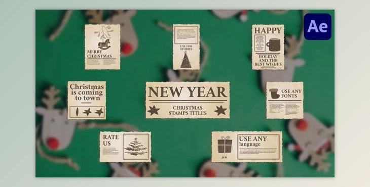 Download Christmas Stamps Titles for After Effects (Videohive 49741877) - AE Project