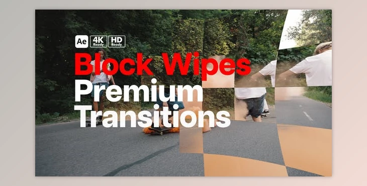 Download Premium Transitions Block Wipes (Videohive 49816426) - AE Project