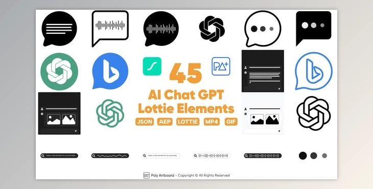 Download AI Chat GPT Lottie Elements (Videohive 49852212) - AE Project