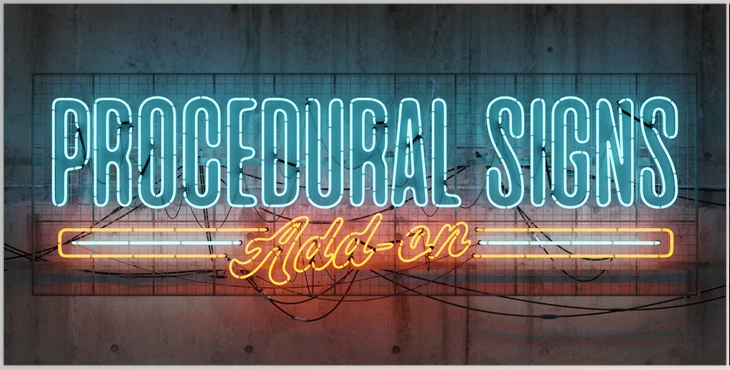 Blender - Download Procedural Signs v2.0 + Assets