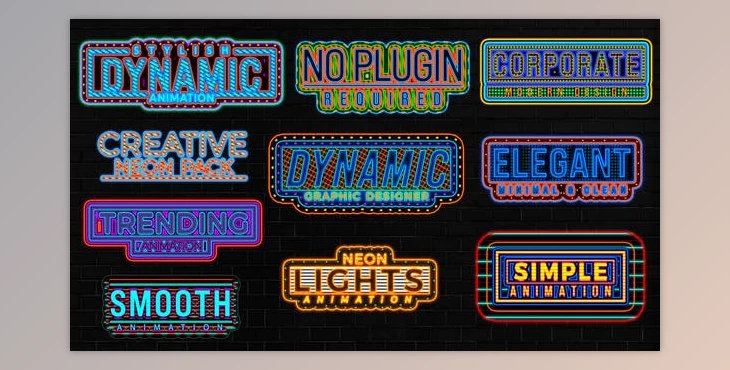 Download Neon Light Text Pack (Videohive 49636532) - AE Project