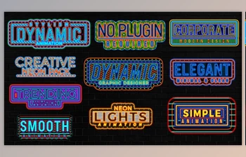 Download Neon Light Text <span class='badge badge-warning'>Pack</span> (Videohive 49636532) - AE Project