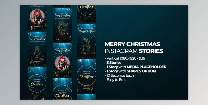 Download Merry Christmas Instagram Stories (Videohive 49853956) - AE Project