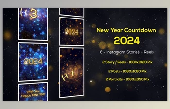 Download New Year Countdown <span class='badge badge-warning'>2024</span> - Instagram Stories (Videohive 49665276) - AE Project