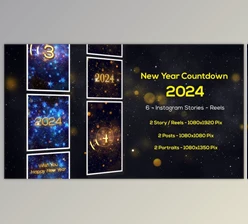 Download New Year Countdown 2024 - Instagram Stories (Videohive 49665276) - AE Project