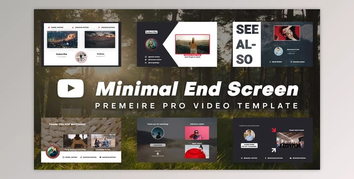 Download Minimal End Screens | Premiere Pro (Videohive 49696801)