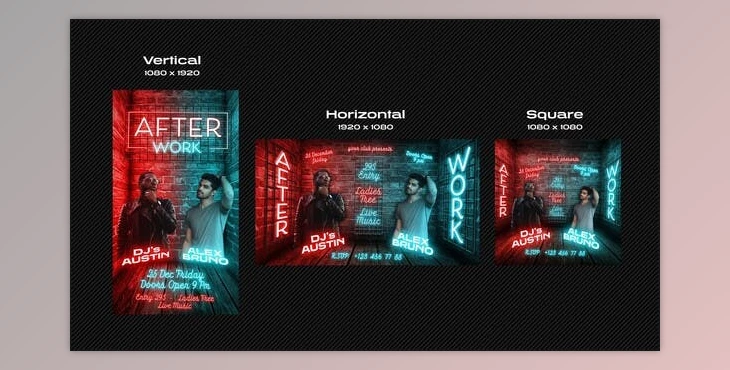 Download 3D Neon Instagram Stories (Videohive 49858866) - AE Project