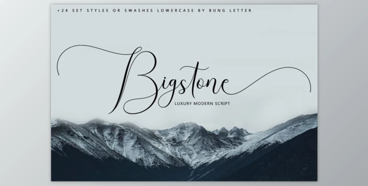 Download Bigstone - Luxury Modern Script Font