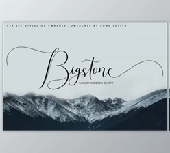 Download Bigstone - Luxury Modern Script Font