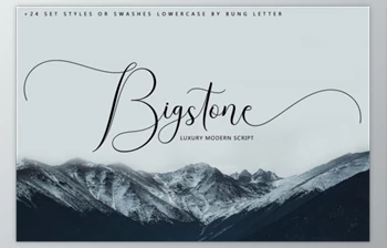 Download Bigstone - Luxury Modern <span class='badge badge-warning'>Script</span> Font