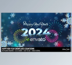 Download Happy New Year Snowflakes Countdown (Videohive 49904670) - AE Project