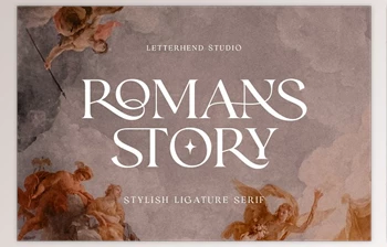 Download Romans Story - Stylish Ligature Serif <span class='badge badge-warning'>Font</span>