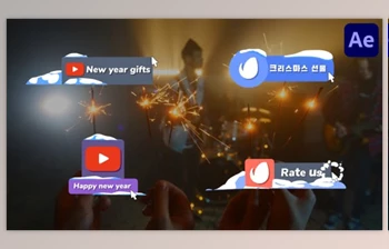 Download Snow Social Media Lower Thirds for <span class='badge badge-warning'>After</span> <span class='badge badge-warning'>Effects</span> (Videohive 49939422) - AE Project