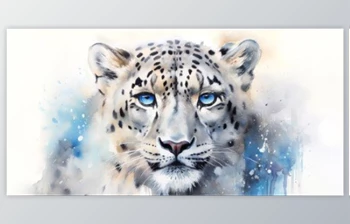 Download Snow Leopard Serenity: Capturing <span class='badge badge-warning'>Expressive</span> Elegance with <span class='badge badge-warning'>Watercolor</span>