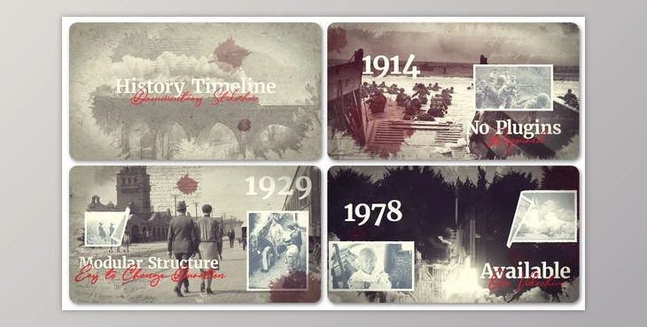 Download History Timeline Documentary Slideshow (Videohive 49907418) - AE Project