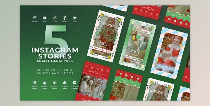 Download New Year Vertical Reel - Christmas Story (Videohive 49908017) - AE Project