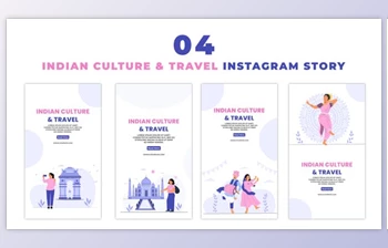 Download Indian Culture and Tour Places <span class='badge badge-warning'>2D</span> <span class='badge badge-warning'>Animation</span> on Instagram Story (Videohive 47395228) - AE Project