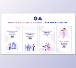 Download Indian Culture and Tour Places 2D Animation on Instagram Story (Videohive 47395228) - AE Project