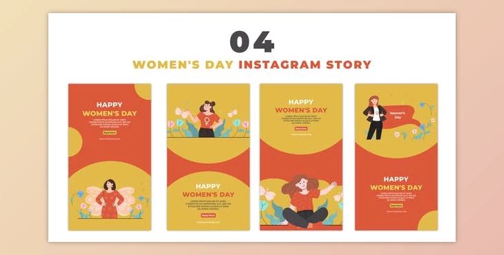 Download Women’s Day Flat Character Instagram Story (Videohive 47393268) - AE Project