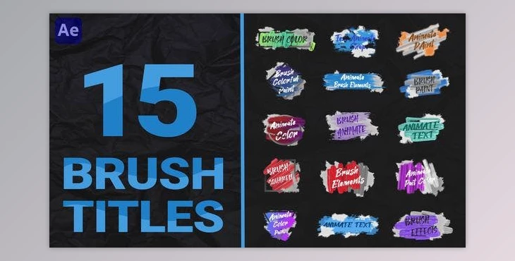 Download Brush Titles Pack (Videohive 47277836) - AE Project