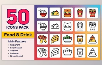 Download Dual <span class='badge badge-warning'>Icons</span> Pack – Food & Drink <span class='badge badge-warning'>Icons</span> (<span class='badge badge-warning'>Videohive</span> 49882488) - AE <span class='badge badge-warning'>Project</span>