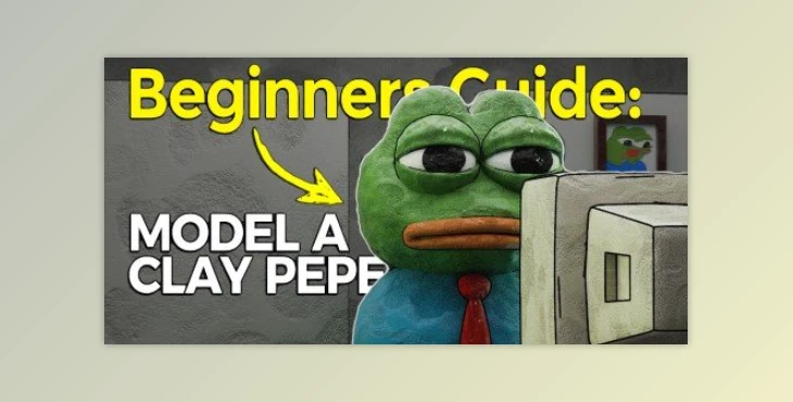 Download Introduction in Blender 2024: Create Dope 3D Clay Illustration of Pepe