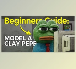 Download Introduction in Blender 2024: Create Dope 3D Clay Illustration of Pepe