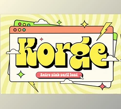 Download Korge - Retro Bold Slab Serif Logo Font