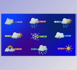 Download Weather 3D Titles Pack (Videohive 49826167) - AE Project