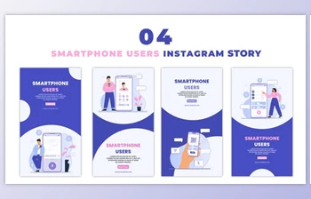 Download Smartphone Users <span class='badge badge-warning'>2D</span> Instagram Story Template (Videohive 47390282) - AE Project
