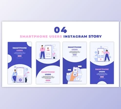 Download Smartphone Users 2D Instagram Story Template (Videohive 47390282) - AE Project