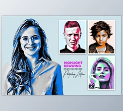 Download Highlight Drawing Photoshop Action